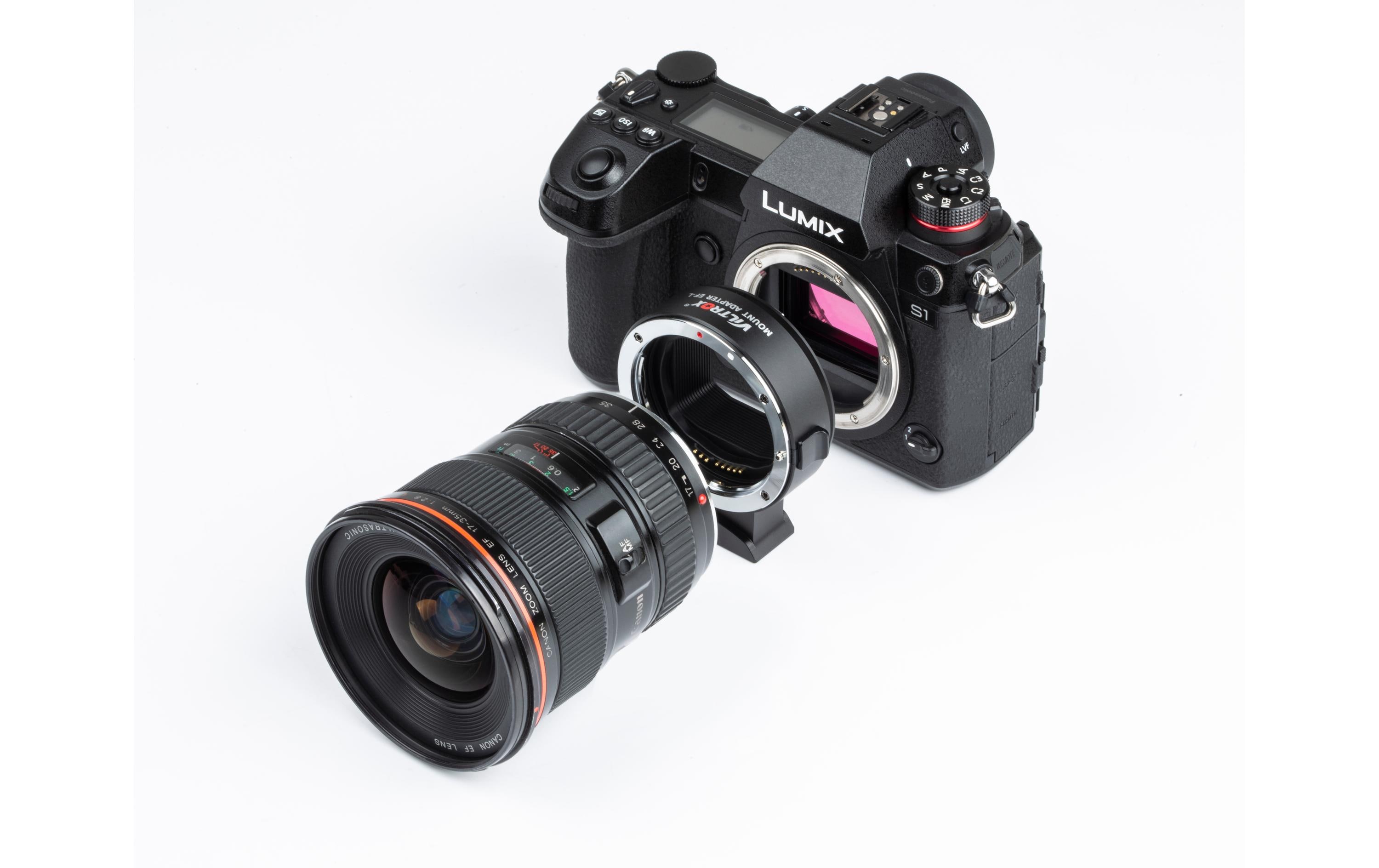 Objektiv-Adapter EF-L<br>EF-L Autofokus-Objektiv-Mount-Adapter für Canon EF/EF-S-Objektive in Verbindung mit Leica/Panasonic/Sigma L-Mount-Gehäusen