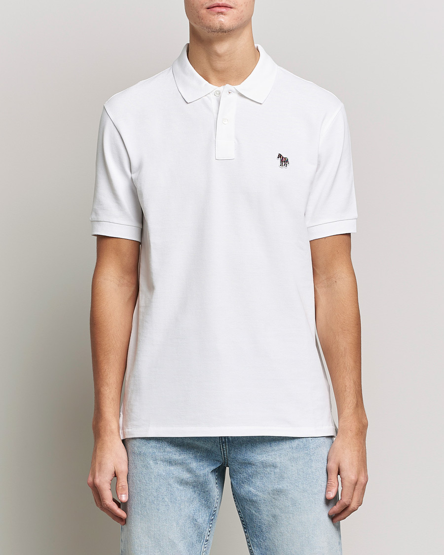 PS Paul Smith Regular Fit Zebra Polo White