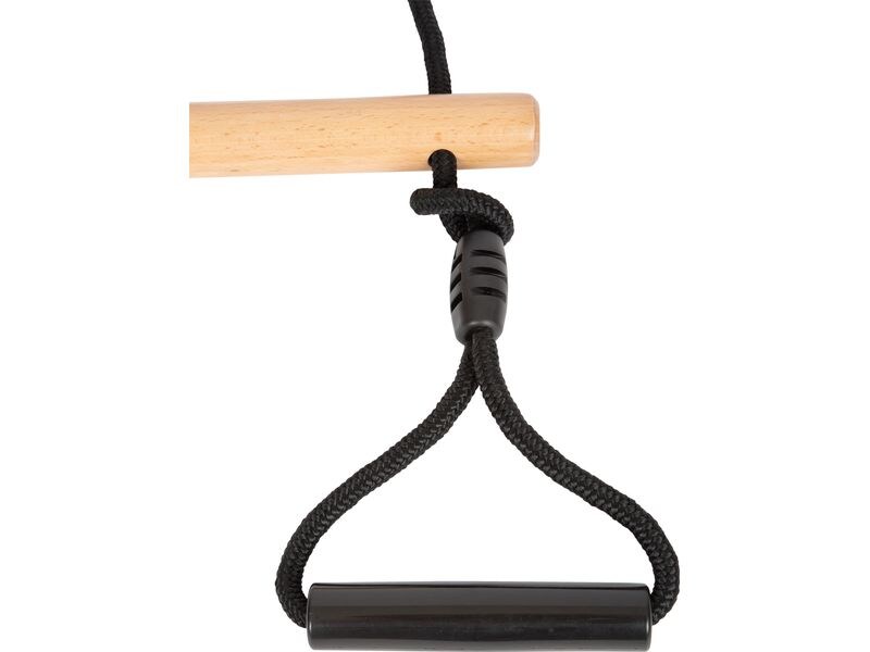 small foot Trapezschaukel mit Turnringen «Black Line» Schaukelspass für Akrobaten
