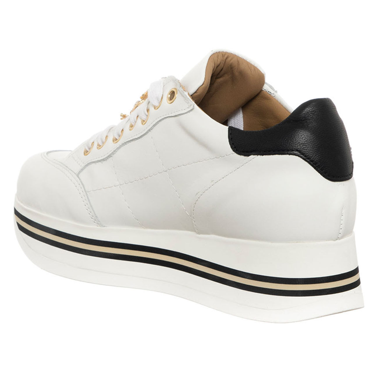 Loretta Pettinari Sneakers en Cuir Karto blanches