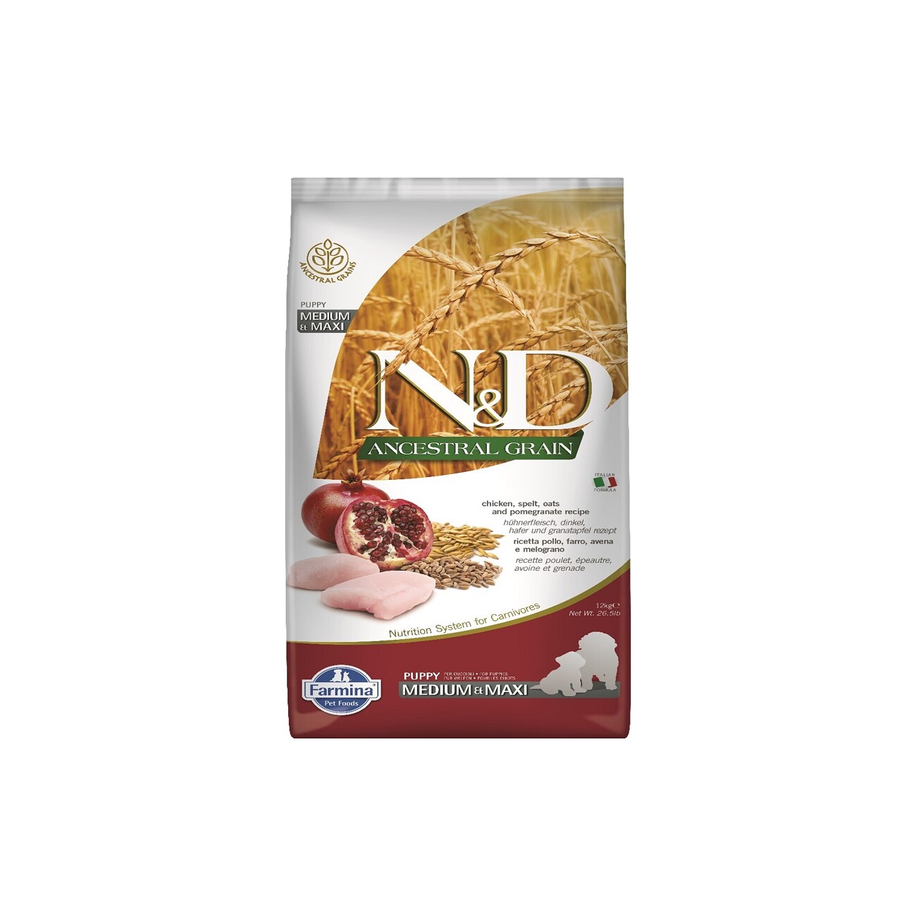 N&D Farmina Ancestral Grain Medium/Maxi Puppy Huhn 2,5 kg