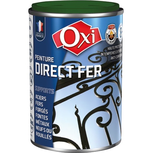 Peinture 0,25 L Brillante Direct Fer - Vert Feuillage RAL 6002