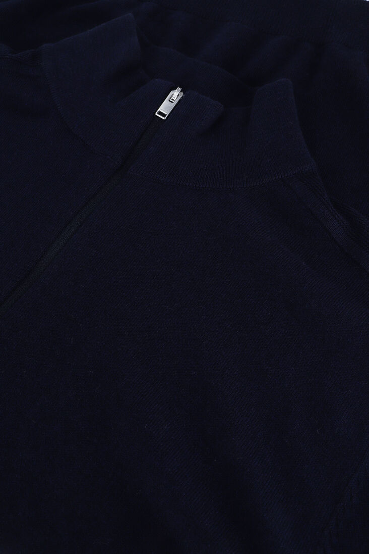 SELECTED HOMME donkerblauwe selected homme trui slhberg half zip cardigan b