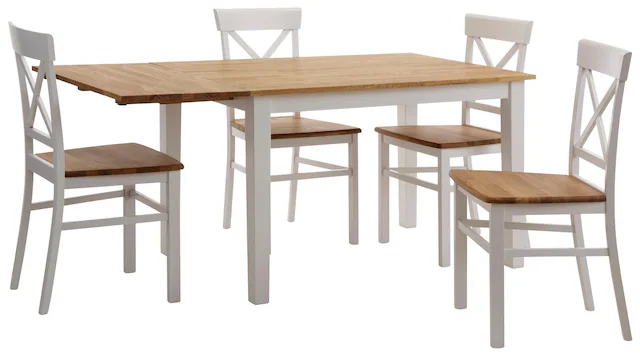 Home affaire Esstisch »Samba« Breite 120 cm, mit ausklappbarer Tischplatte