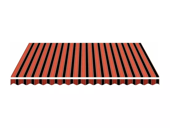 Tissu de remplacement pour auvent Orange et marron 4,5x3,5 m