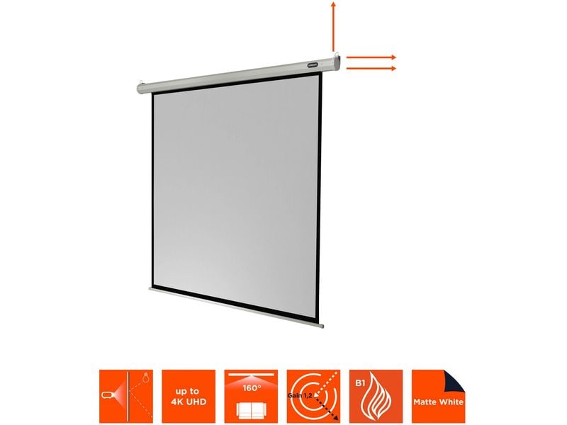 Celexon Motorleinwand Eco 200X200cm 1:1 Leinwand Motor Economy 200 x 200 cm