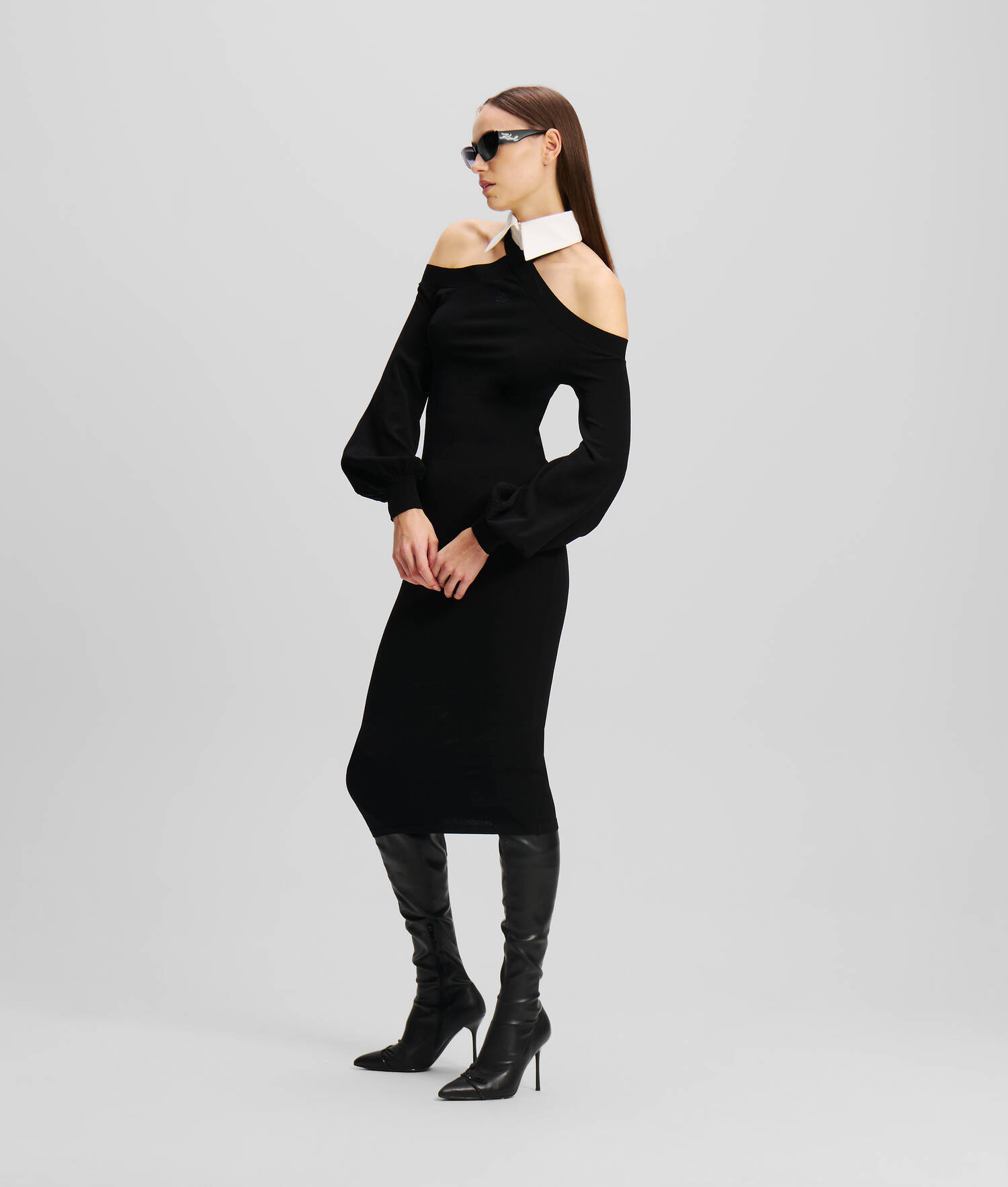 ROBE MIDI À ÉPAULES DÉNUDÉES
