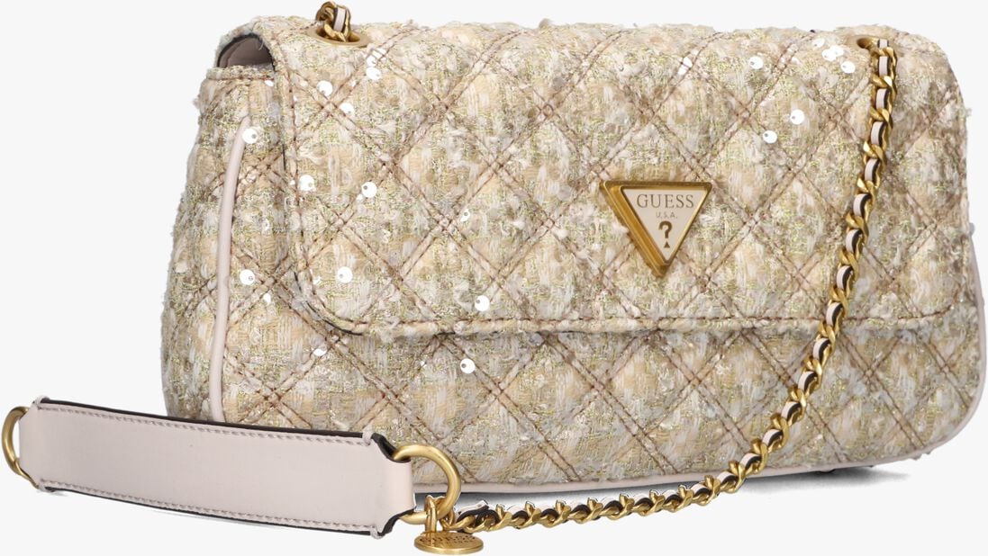 GUESS gouden guess schoudertas giully convertible xbody flap