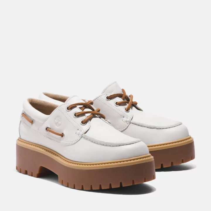 Chaussure bateau Timberland Stone Street pour femme en blanc