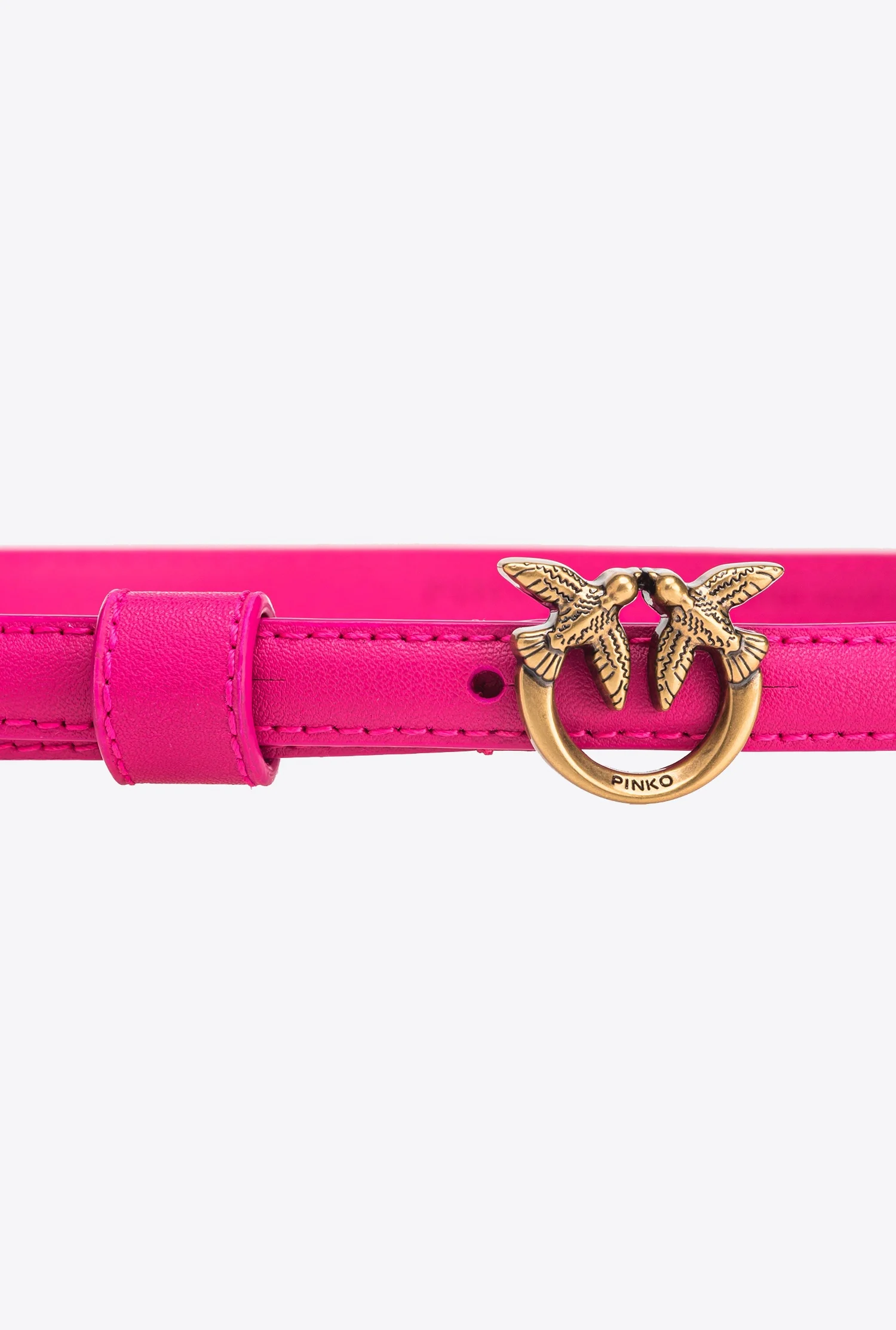 Fine ceinture avec boucle love birds | Rose