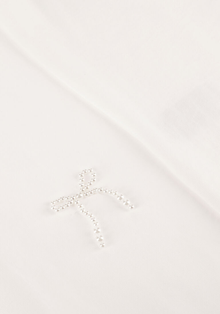 witte haute l'amitié t-shirt pearl bow tee