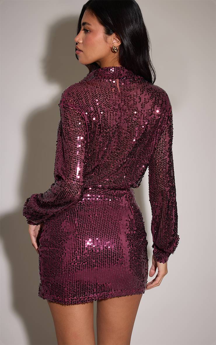 Prune Robe Chemise Ajustée À Sequins