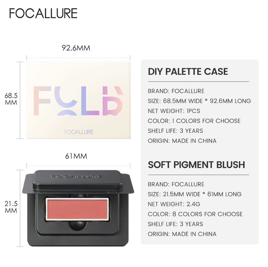 FOCALLURE - NIEUWE zachte pigmentblush - 4 kleuren
