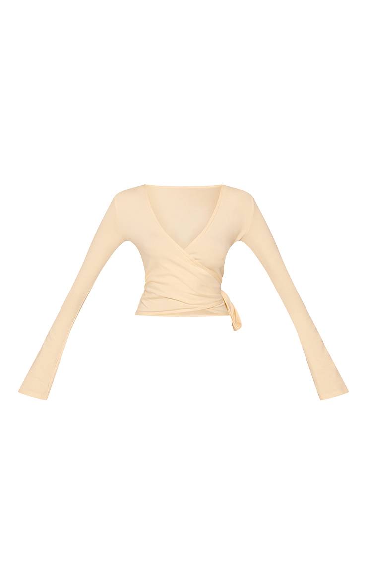 Butter Yellow Haut De Yoga Cache-cœur En Coton Doux