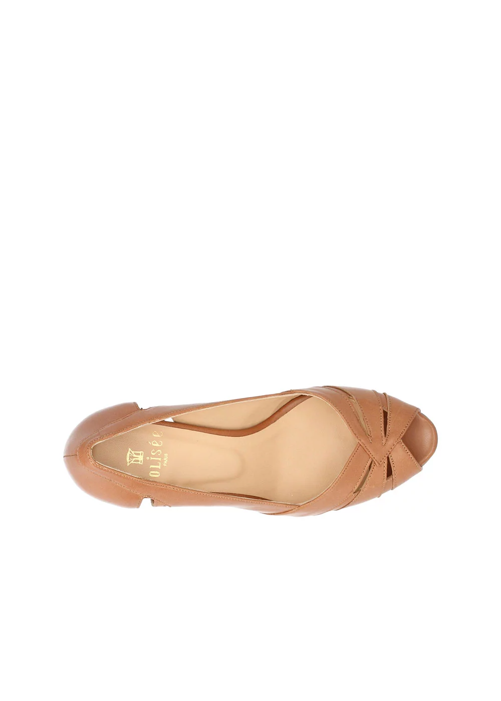 ESCARPIN BELINE CUIR CAMEL