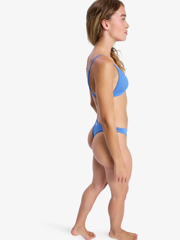 Solid Essentials Tanga Bas de bikini échancré Bleu Femme