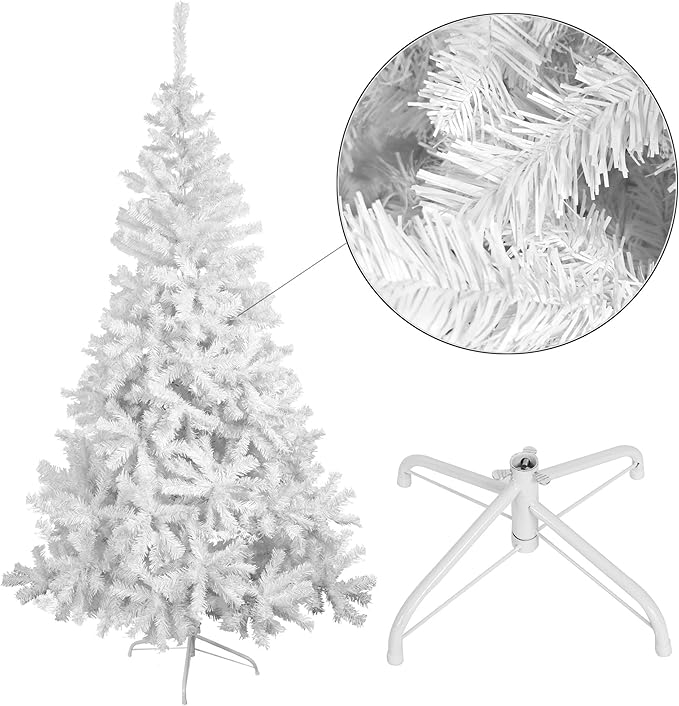 (160cm) Christbaum Künstlicher Weihnachtsbaum Deko Tannenbaum - Weiss