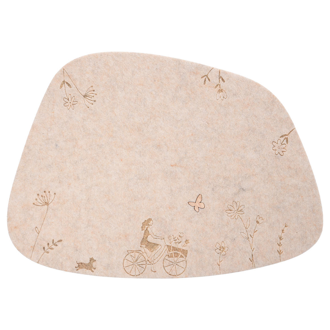 My Home Filz-Platzset mit Motiv beige
