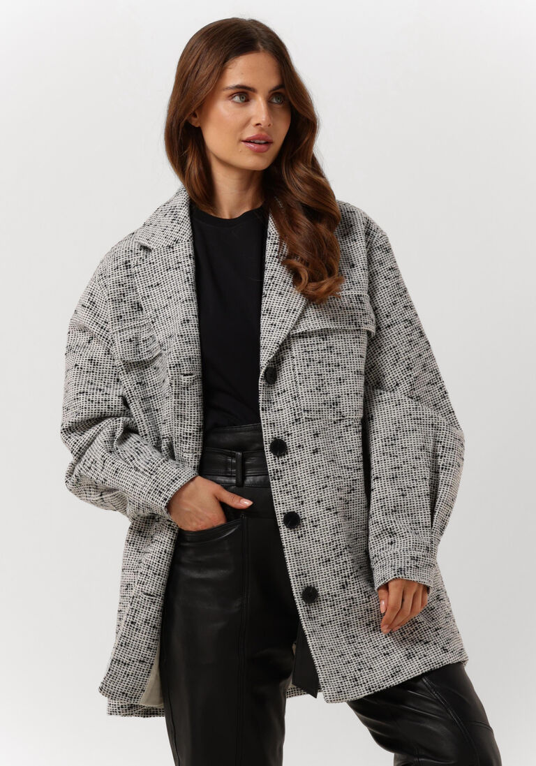 NA-KD ecru na-kd jack oversized tweed jacket
