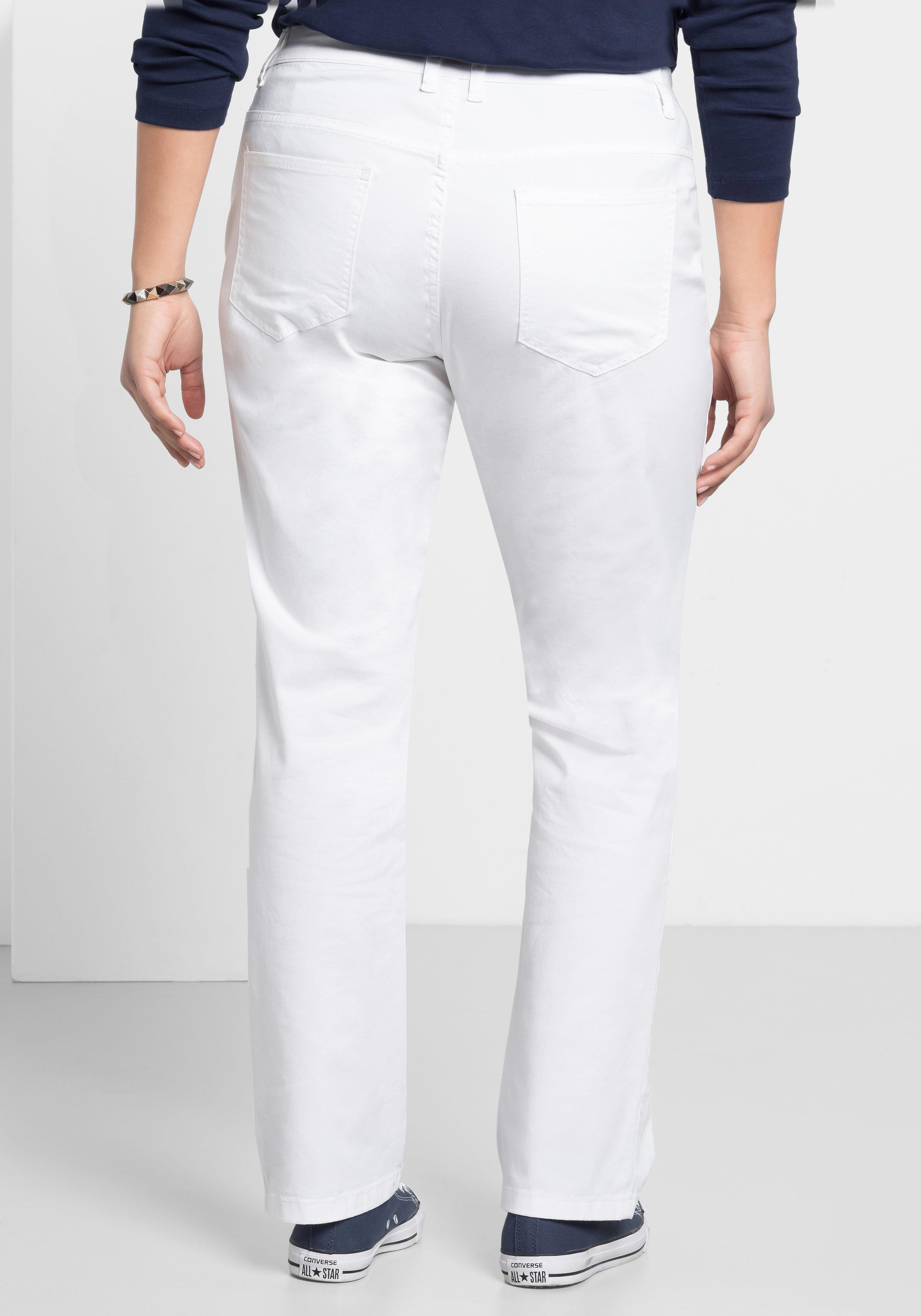Gerade Hose aus Baumwoll-Twill