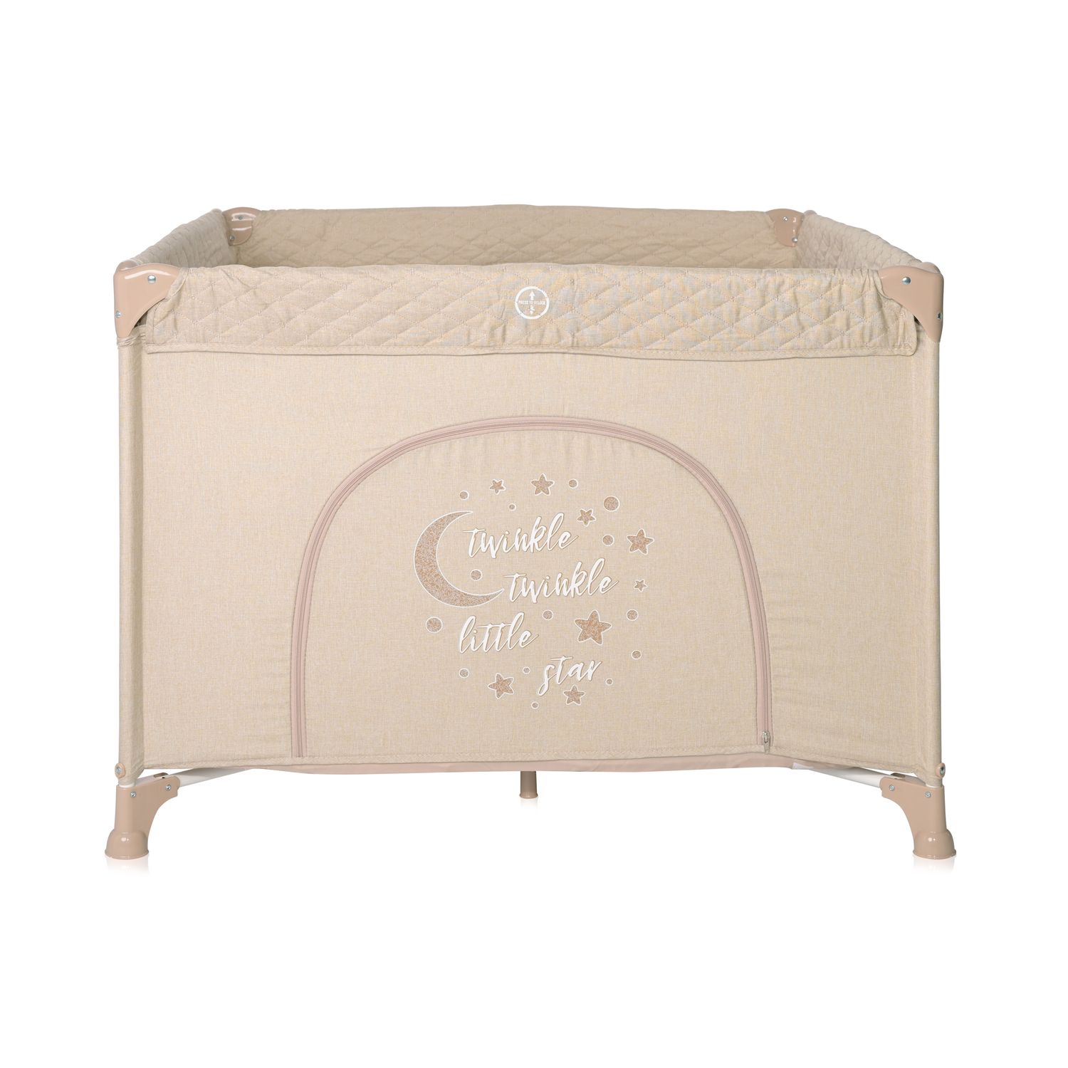 Lorelli Reiselaufstall Sunny, faltbar, seitliche Öffnung, Matratze, Tragetasche beige