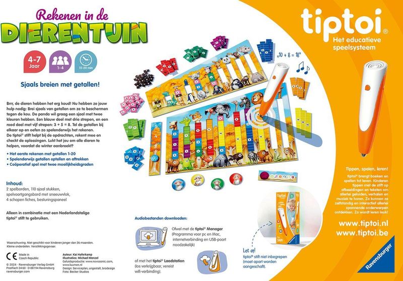 Ravensburger - Tiptoi® Spel - Rekenen in de Dierentuin - Leersysteem