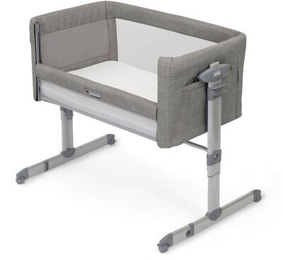 Joie Roomie Glide Bedside Crib og Reiseseng, Foggy Gray