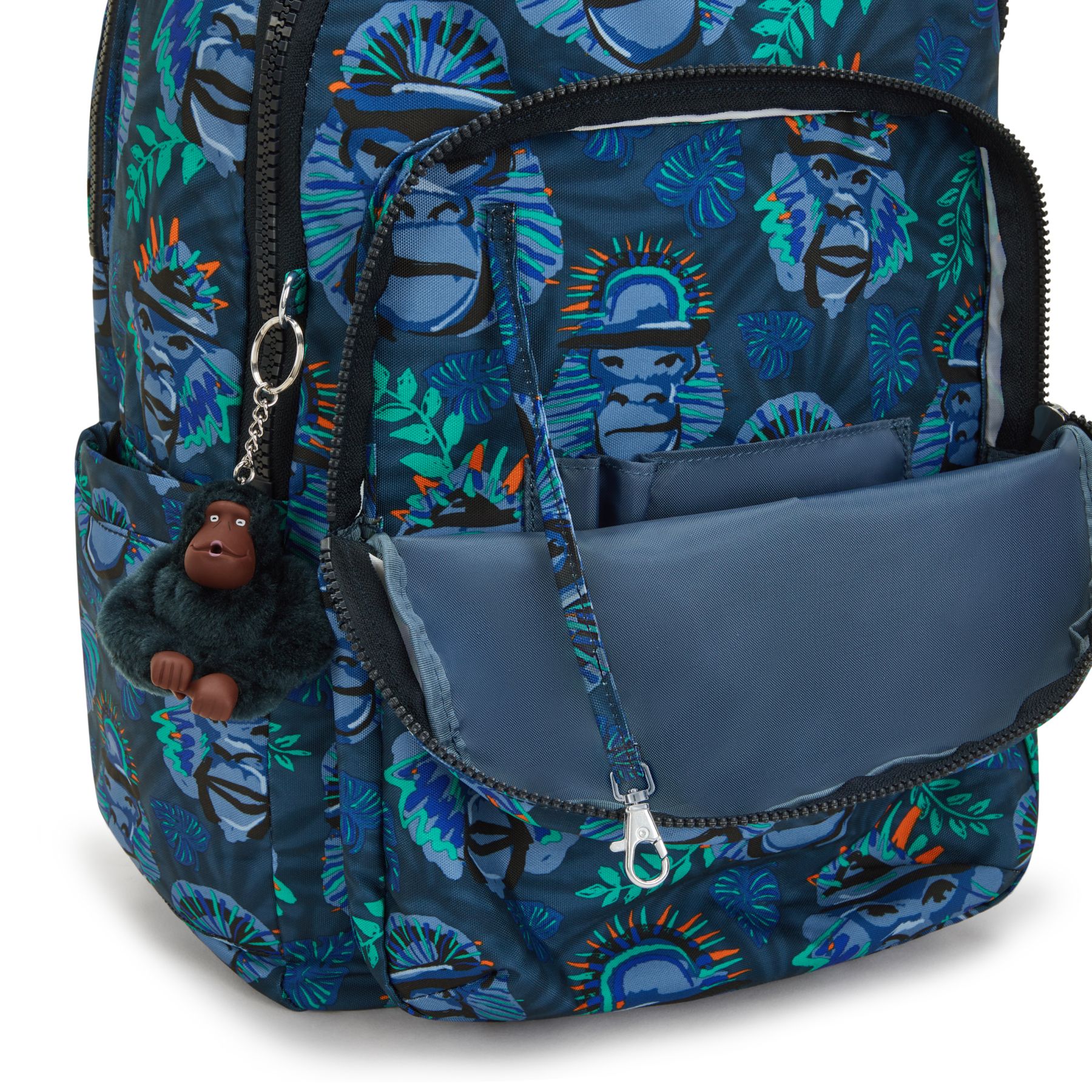 SEOUL COLLEGE Grand sac à dos avec compartiment séparé pour ordinateur portable - Blue Monkey Fun