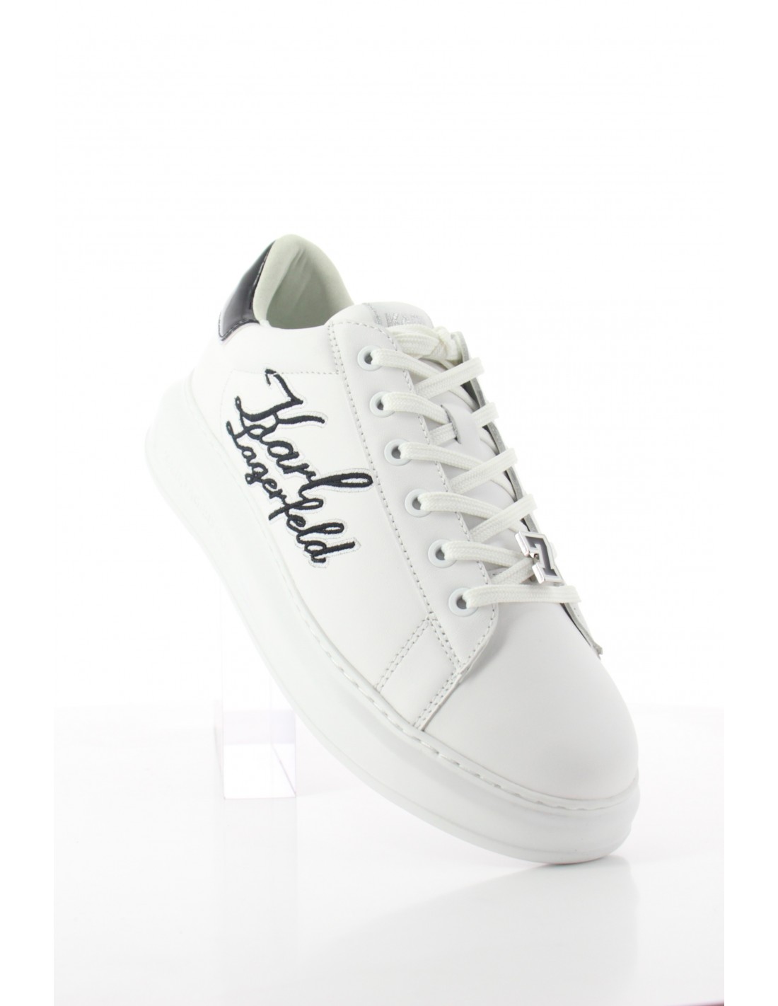 karl lagerfeld Baskets de ville Homme Kapri Mens Signia Scroll Lo Cuir Blanc