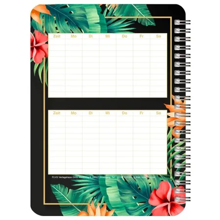 FLVG Lehrerinnenkalender Blume schwarz, A5, 2024/2025