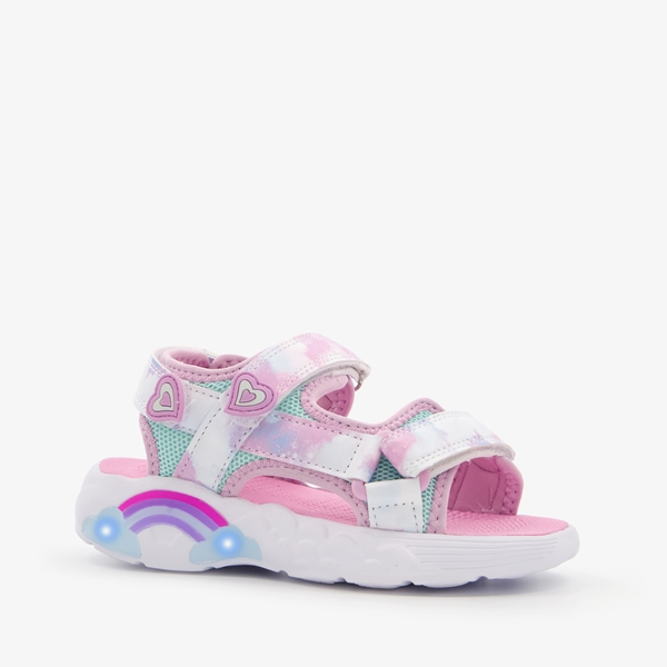 Blue Box meisjes sandalen met lichtjes regenboog