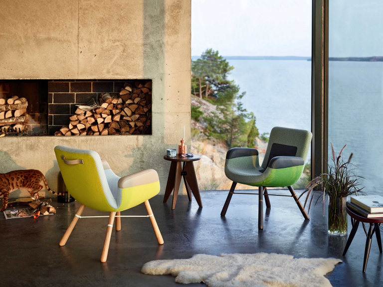 Vitra Tabouret Solvay kruk Amerikaans noten, geolied