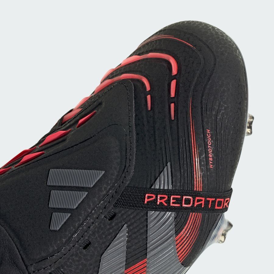 adidas Predator Elite Fold-over Tongue FG Stealth Victory - Noir/Gris/Lucid Red