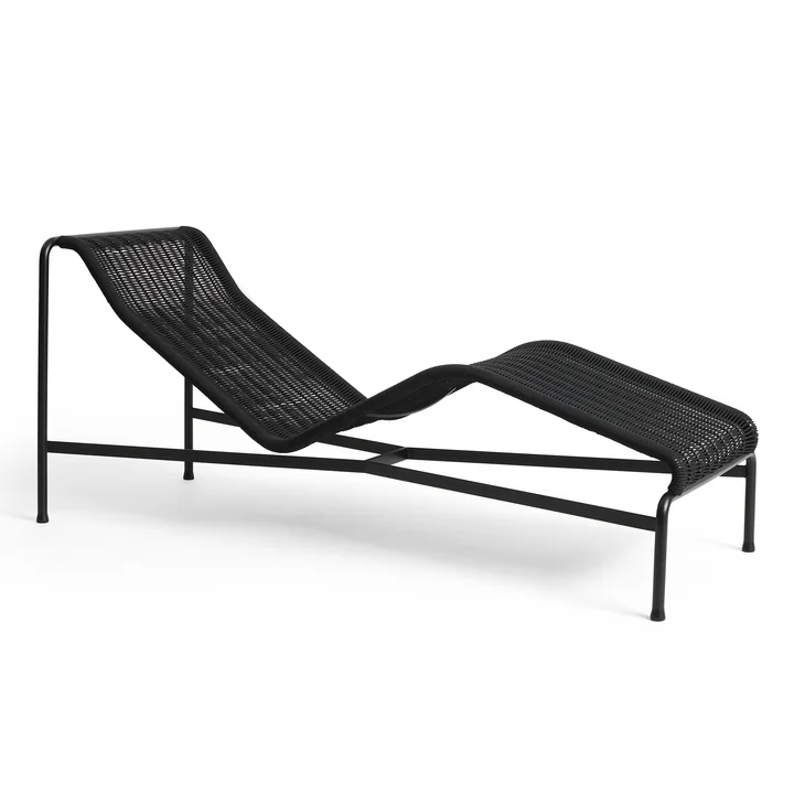 HAY - Palissade Cord Chaise Longue Liegestuhl, anthrazit