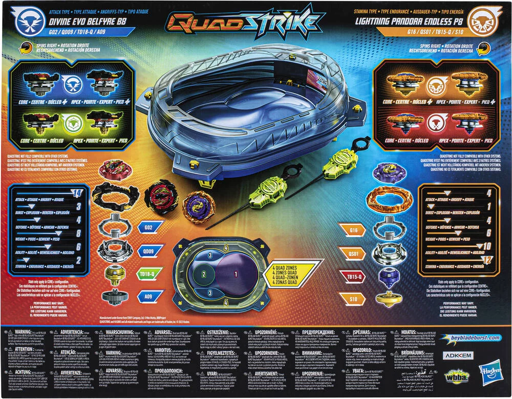 BEYBLADE BURST QUADSTRIKE  SET DE COMBAT  THUNDER BATTLE EDGE