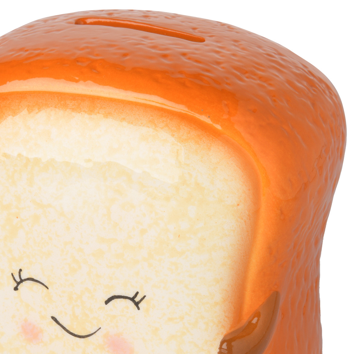 Topolino Spardose im Toast-Design orange