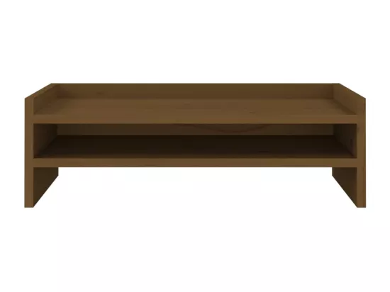 Support de moniteur Marron miel 50x24x16 cm Bois de pin solide