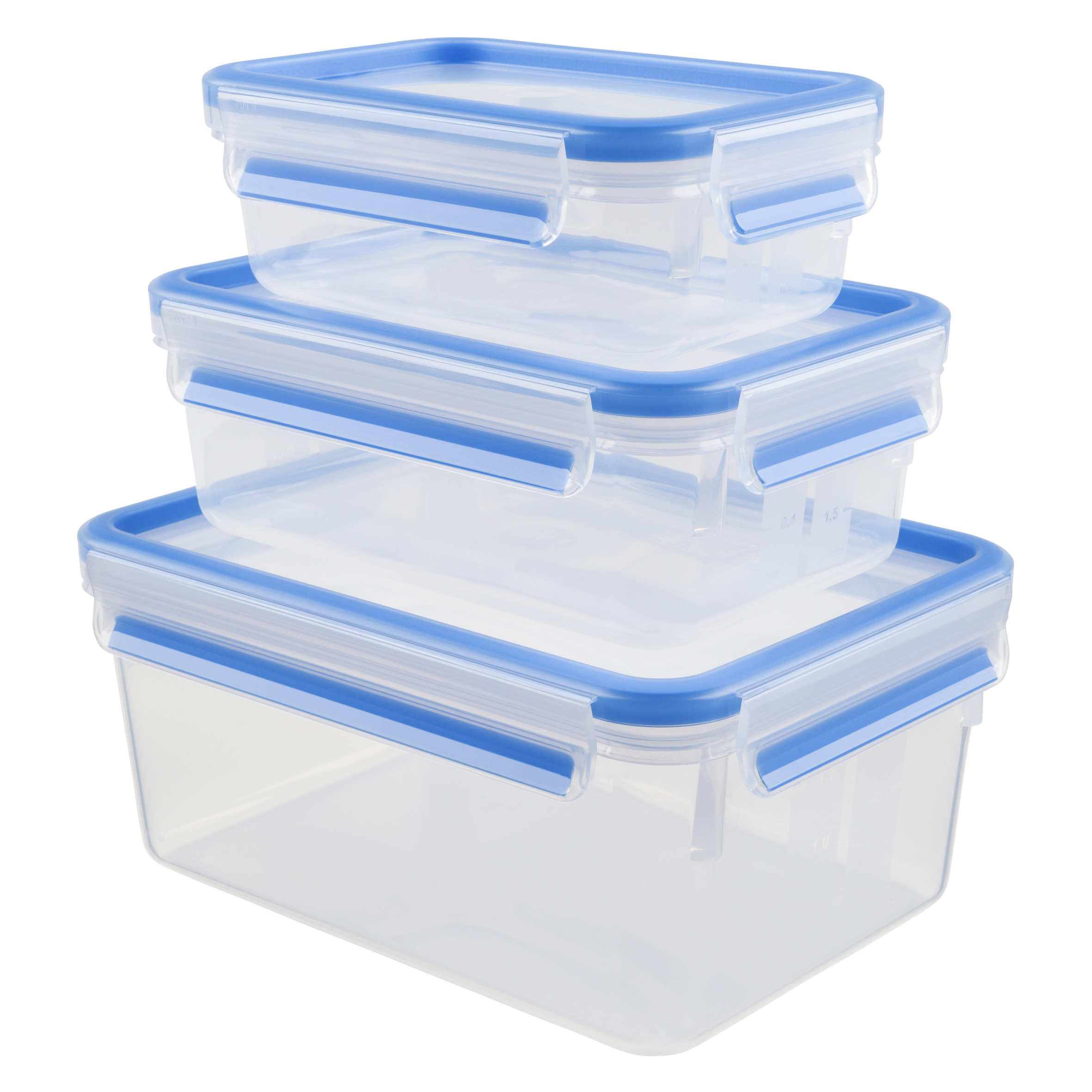MasterSeal Fresh K3028912 3-delige set vershoudbakjes 0,55/1,0/2,2L