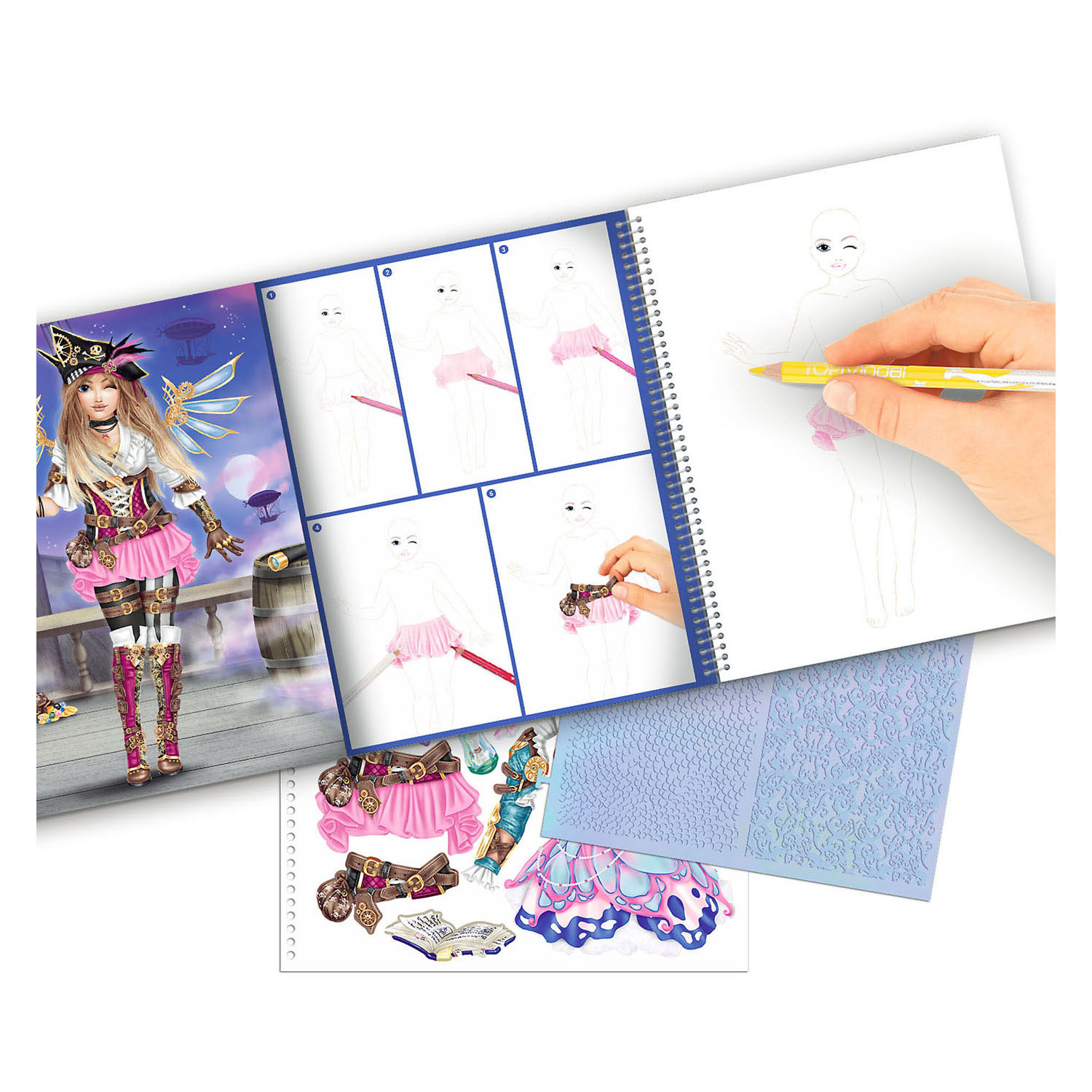 Create Your TOPModel Kleurboek met Stickers Fantasy