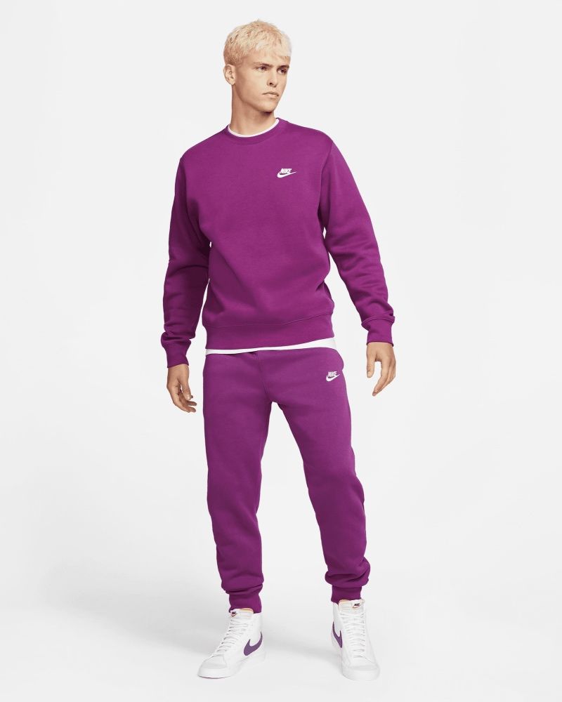 Bas de jogging Nike Sportswear Club Fleece Violet & Blanc pour homme