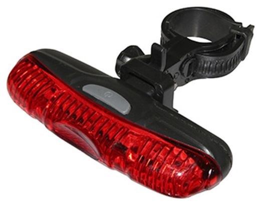 ECLAIRAGE VELO A PILE AR SUR TIGE DE SELLE NEWTON FLASH 5 LEDS 3 FONCTIONS NOIR LIVRE AVEC 2 PILES AAA