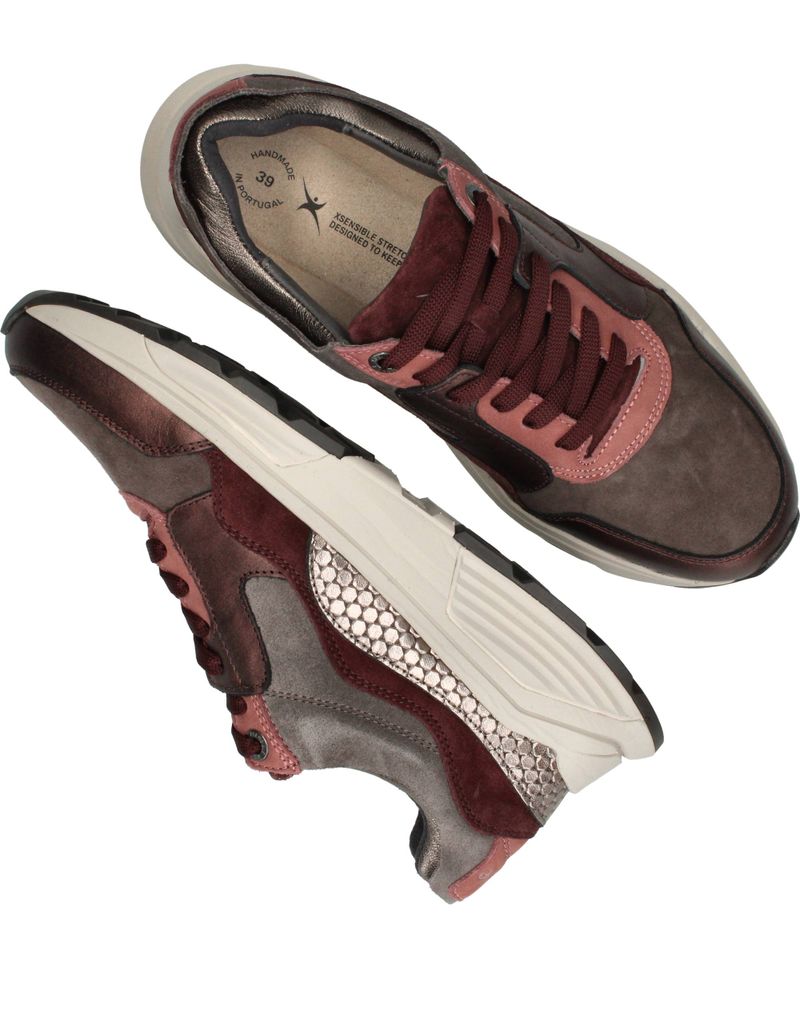 Xsensible Golden Gate Stretchwalker GX Sneakers Rood Dames