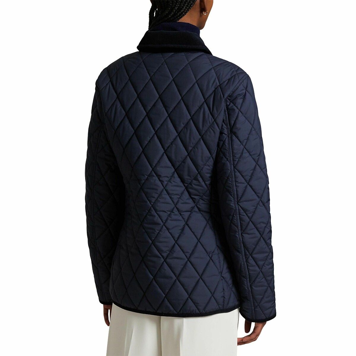 POLO RALPH LAUREN<br>Jaqueta fina acolchoada com estampa xadrez