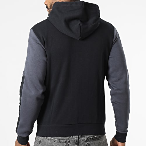 Sweat Zippé Capuche Ginnico 39837 Noir Rouge