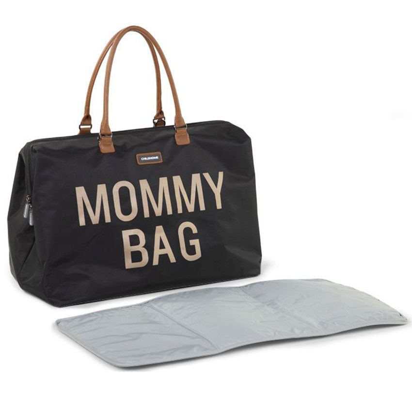 Sac à langer Mommy Bag - Noir/Or - Ecru