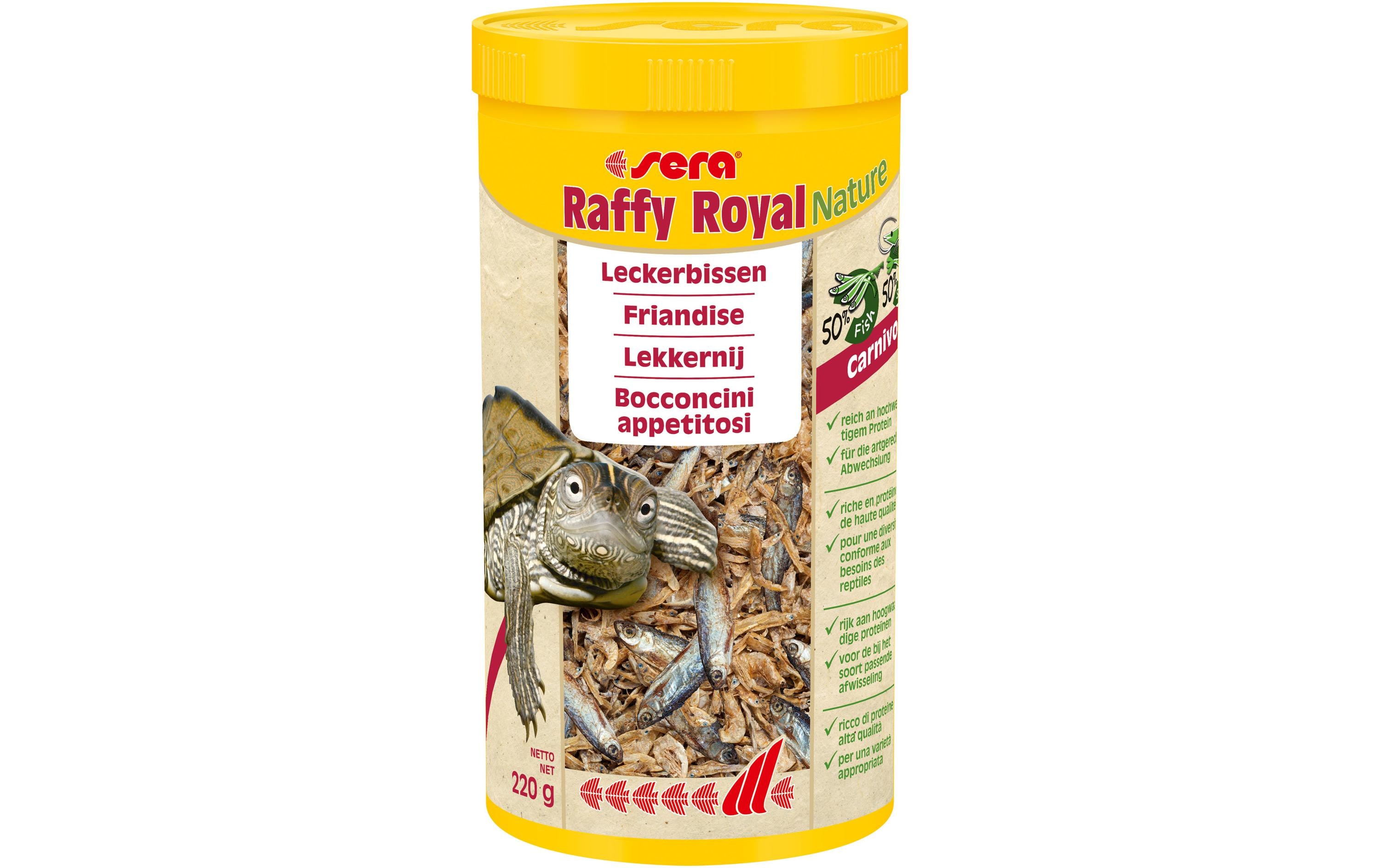 Leckerbissen Raffy Royal Nature, 1000 ml, 220 gMischfuttermittel für alle Wasserschildkröten