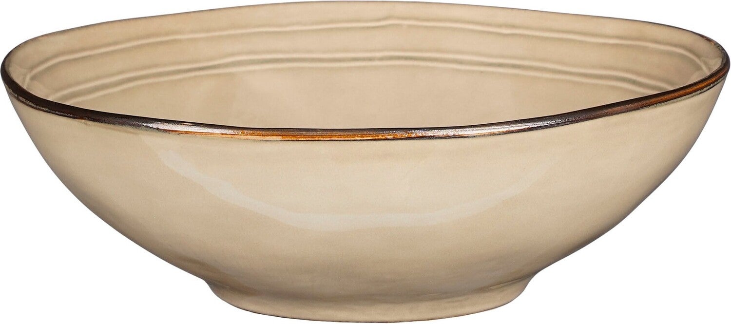 Mica Decorations serveerschaal Tabo crème D 23,5 H 7,5 cm