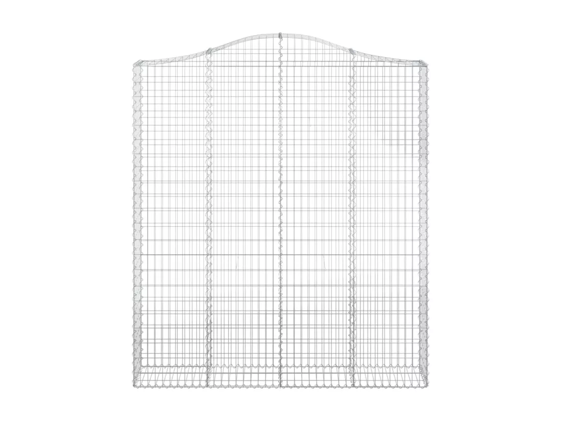 Paniers à gabions arqués 5 pcs 200x30x220-240 fer galvanisé