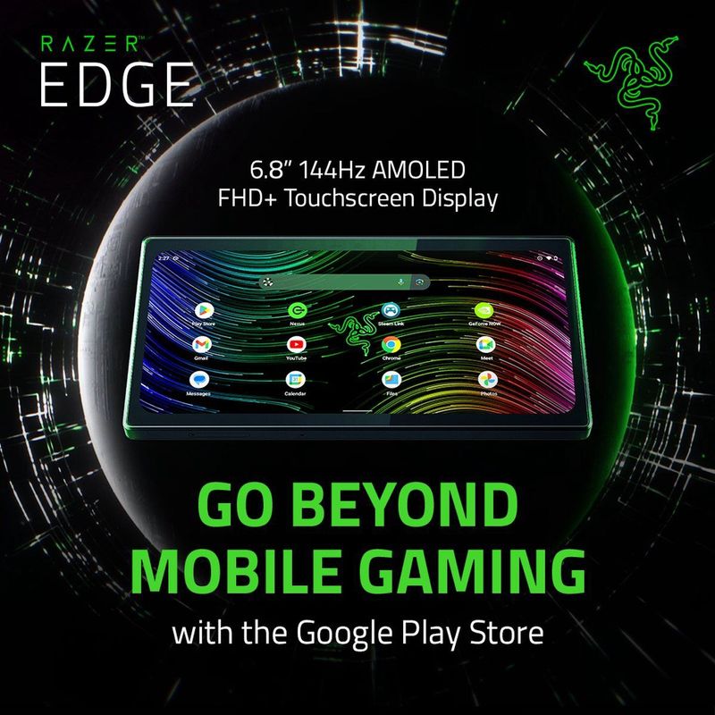 Razer - Edge Draagbare Android-console - Zwart - Snapdragon G3X Gen 1
