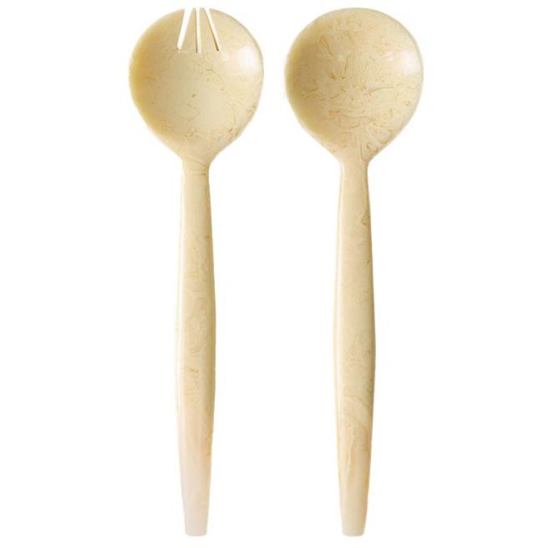 HKliving Salad Cutlery opscheplepels set van 2 Vanilla
